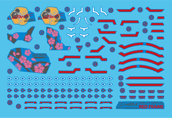 High Resolution HIRM Astray Red Frame (Water Decal)