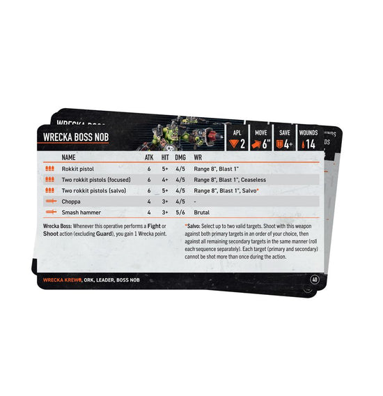 Warhammer 40,000 Kill Team Datacards: Wrecka Krew