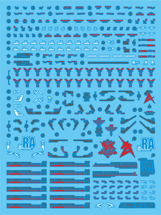 RG RX-93 Nu (Water Decal)