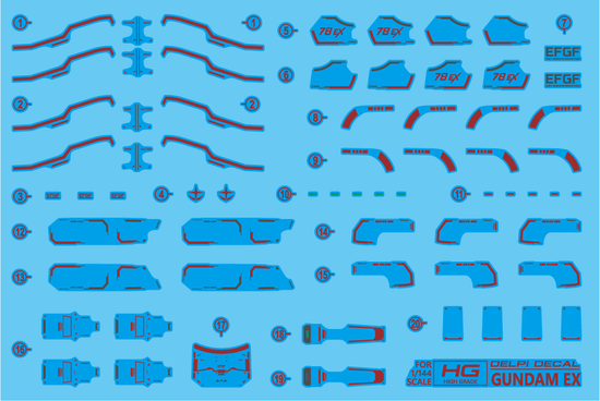 HG REQUIEM EX GUNDAM WATER DECAL