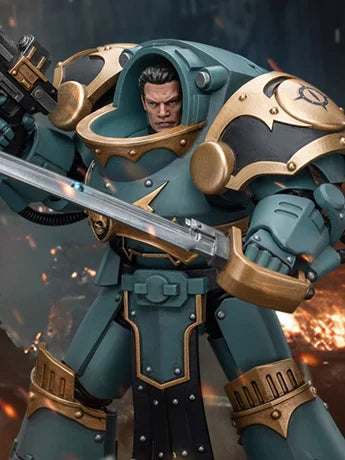 Warhammer: The Horus Heresy Sons of Horus Tartaros Terminator Squad Sergeant with Volkite Charger and Power Sword 1/18 Scale Action Figure