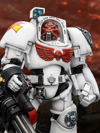 Warhammer 40,000 White Scars Terminator (Ver. 3) with Power Fist and Assault Cannon 1/18 Scale Action Figure