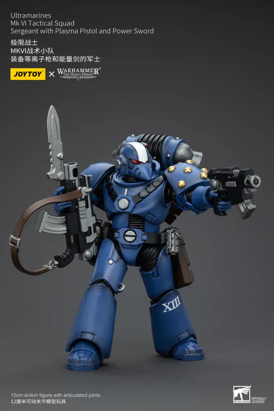 Joytoy The Horus Heresy Ultramarines MK VI Tactical Squad Sergeant with Plasma Pistol and Power Sword