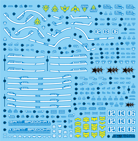 HG Rickdom GQuuuuuuX (Water Decal)