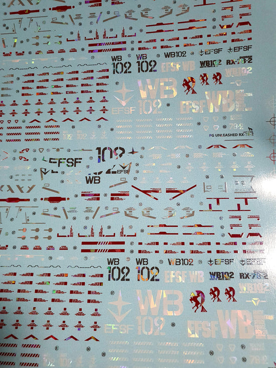 PG Unleashed RX-78-2 Manual (Holo) (Water Decal)