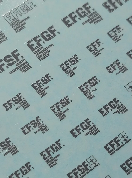 G-REWORK - 1/144 & 1/100 Chipping Decal E.F.F. (Gray) (Water Decal)