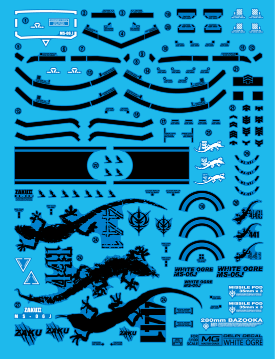 MG White Ogre (Water Decal)