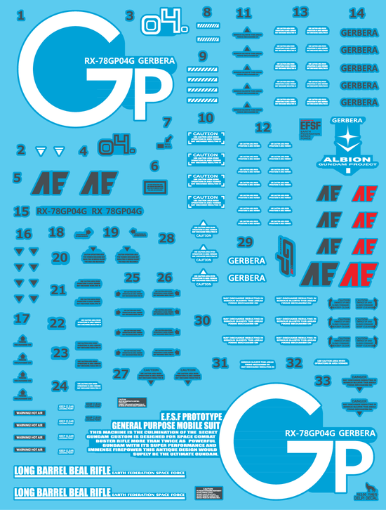 RE/100 GP04G Gerbera (Water Decal)