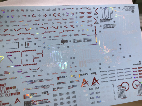MG RX-93 Nu HWS (Holo) (Water Decal)
