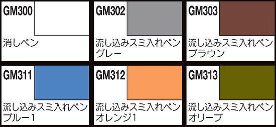 GMS-122 Gundam Marker Pouring Inking Pen Set