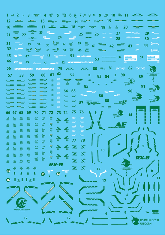 RG Unicorn GREEN Pearl (Water Decal)