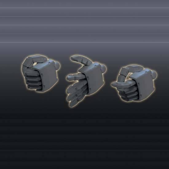 Builders Parts 1/144 HD-38 MS Hand 02 (Dark Gray)