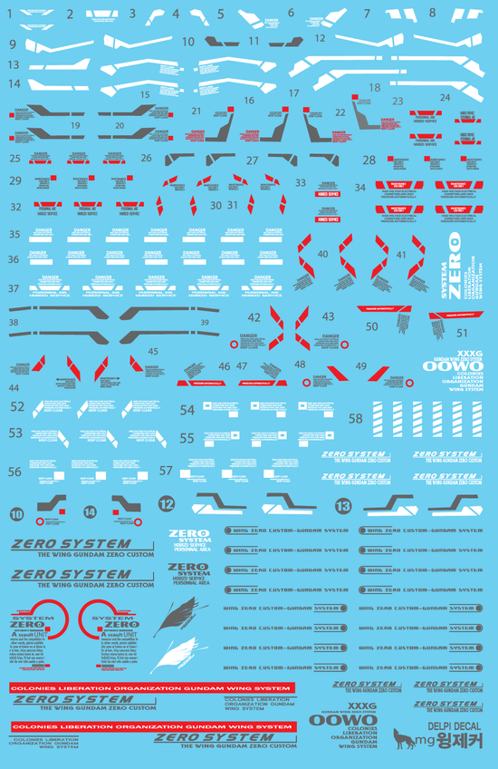 MG Wing Gundam Zero Custom (Holo) (Water Decal)