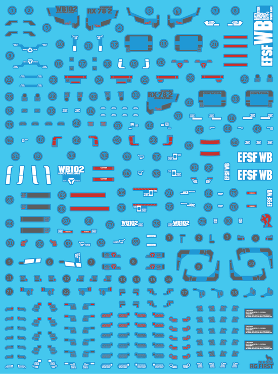 RG RX-78-2 First (Water Decal)