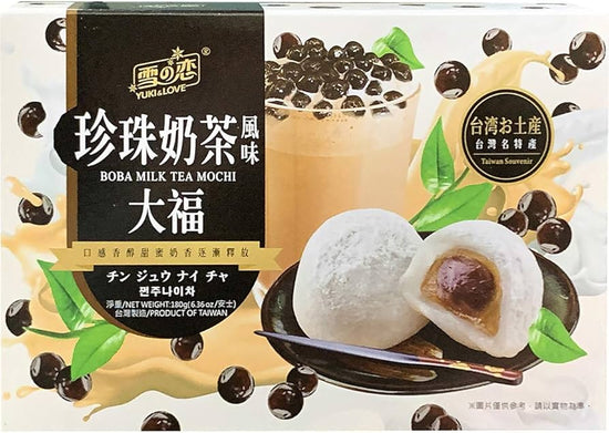 Yuki & Love Japanese Style Boba Milk  Tea Flavor Mochi