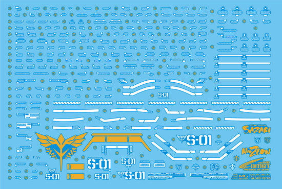 MG Sazabi (White & Gold Part) (Holo) (Water Decal)