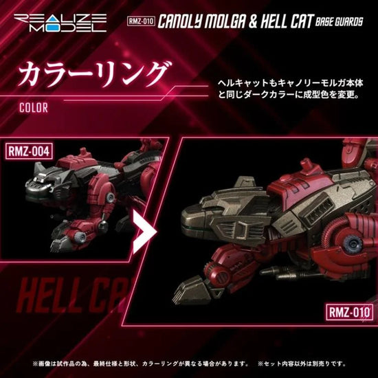 Zoids Realize Model RMZ-010 Canory Molga & Hell Cat 1/100 Model Kit