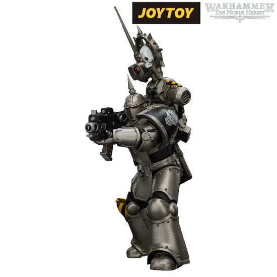 JoyToy Warhammer The Horus Heresy Action Figure - Iron Warriors, MKIII Tactical Legionary With Nuncio Vox (1/18 Scale)