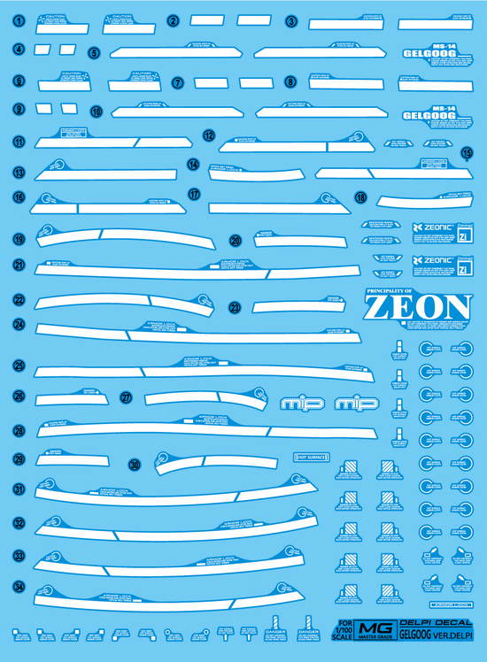 MG Gelgoog [Delpi Ver.] (Water Decal)