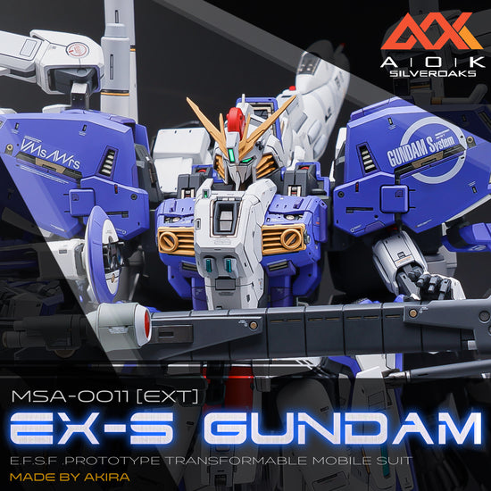 AOK MG EX-S Gundam Resin Conversion Kit with Weapon Expansion Pack 2.0 Ver. Includes Pre-masking tape (Pre-Order)
