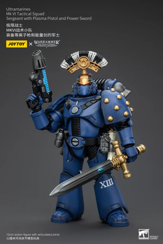 Joytoy The Horus Heresy Ultramarines MK VI Tactical Squad Sergeant with Plasma Pistol and Power Sword