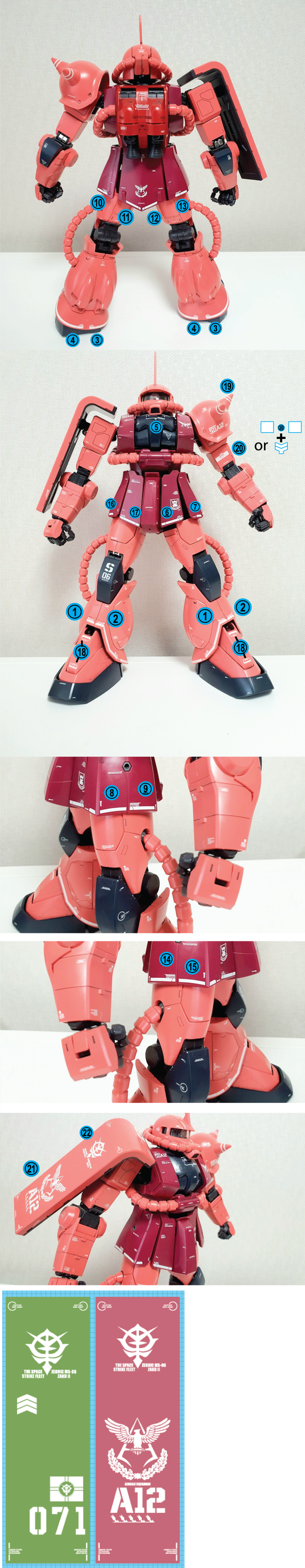 PG Zaku II (Luminous) (Water Decal)