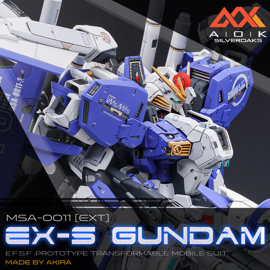 AOK MG EX-S Gundam Resin Conversion Kit with Weapon Expansion Pack 2.0 Ver. Includes Pre-masking tape (Pre-Order)