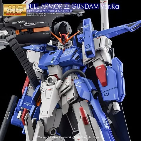 G-REWORK - [MG] Full Armor ZZ GUNDAM (Water Decals)