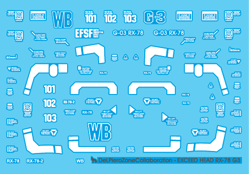 Exceed Head RX-78 G3 Normal (Water Decal)