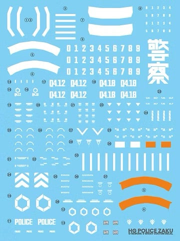 G-REWORK -[HG] POLICE ZAKU (Water Decal)