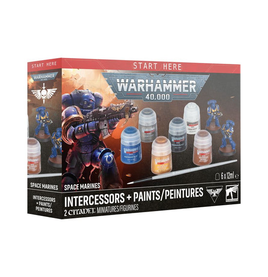 Warhammer 40,000 Space Marines: Intercessors + Paints