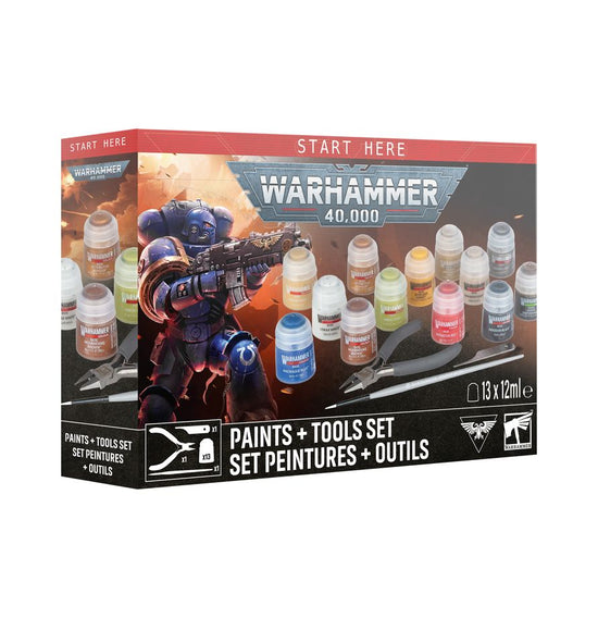 Warhammer 40,000: Paints + Tools Set (New Ver.)