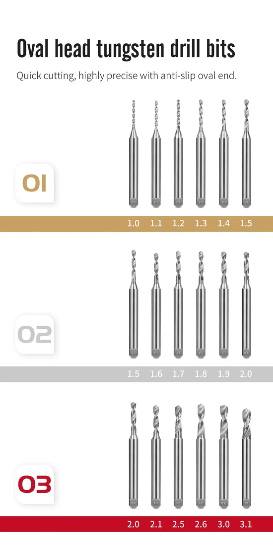 DSPIAE XBD-S01/02/03 Spin Lock Drill Bit (Multiple Options)