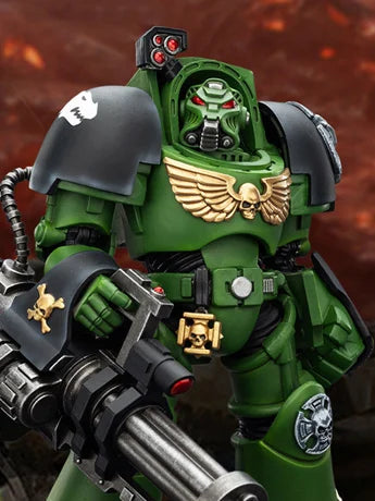 Warhammer 40,000 Salamanders Terminator (Ver. 3) with Power Fist and Assault Cannon 1/18 Scale Action Figure