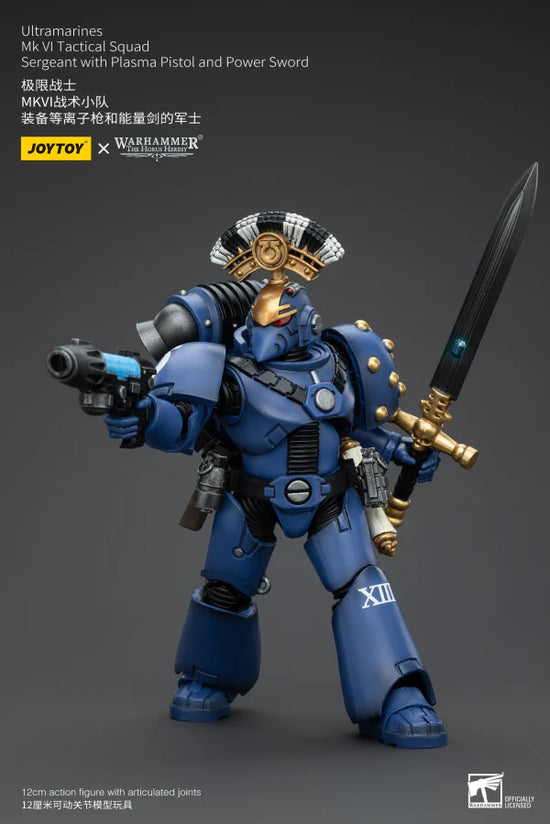 Joytoy The Horus Heresy Ultramarines MK VI Tactical Squad Sergeant with Plasma Pistol and Power Sword