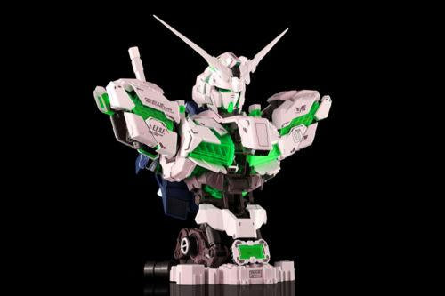 KNL HOBBY Gundam 1/35 RX-0 Unicorn Bust NT-D System full psycho-frame prototype M-S LED Lighting Green