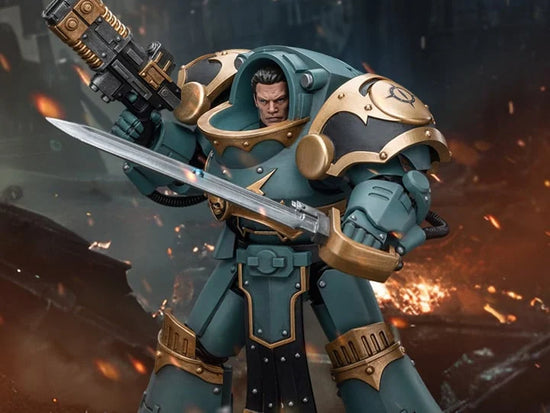 Warhammer: The Horus Heresy Sons of Horus Tartaros Terminator Squad Sergeant with Volkite Charger and Power Sword 1/18 Scale Action Figure