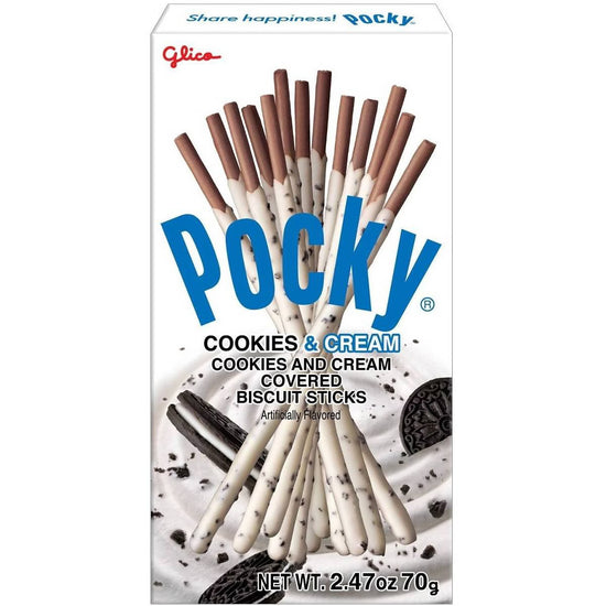 Glico Pocky Cookies & Cream Covered Biscuit Sticks