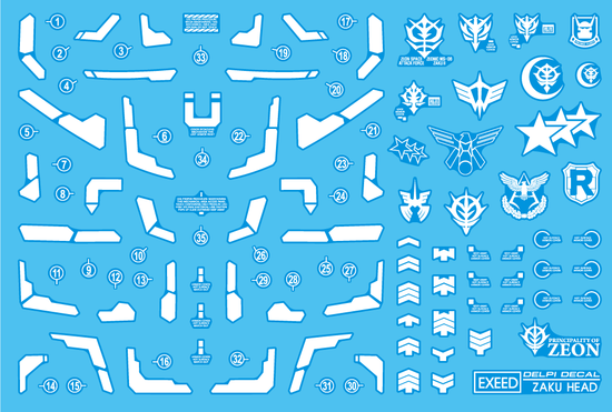 Exceed Head Zaku (Water Decal).