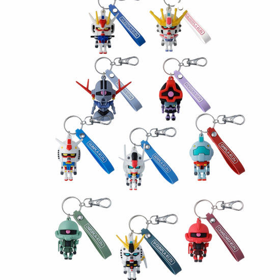 Mobile Suit Gundam Gunpla-kun 3D Rubber Mascot Keychain