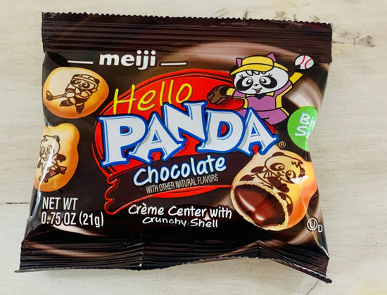 Meiji Hello Panda Chocolate
(individual packets) net WT 0.75 OZ (21g)