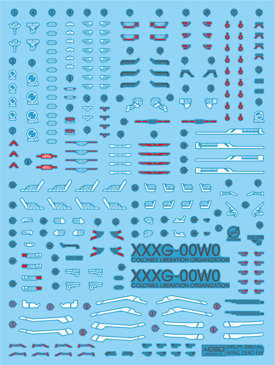 MGSD WING ZERO EW (Water Decal)