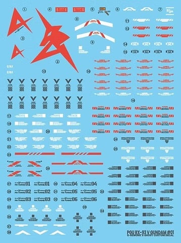 G-REWORK -[PGU] RX-93 V GUNDAM (Water Decal)