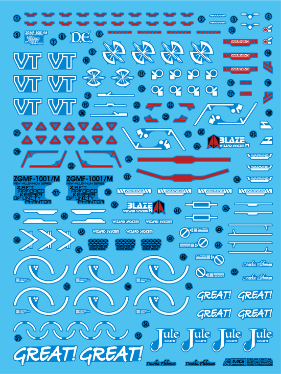 MG Blaze Zaku Phantom Dearka Elthman (Water Decal)