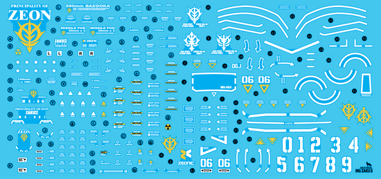 MG Zaku II (Hybrical) (Water Decal)