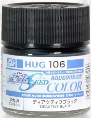 Mr. Color Aqueous HUG106 Gundam SEED Deactive Black Semi-Gloss (10ml)