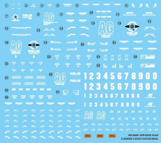G-REWORK - [HG] RMS-099 Rick Dias (Water Decal)