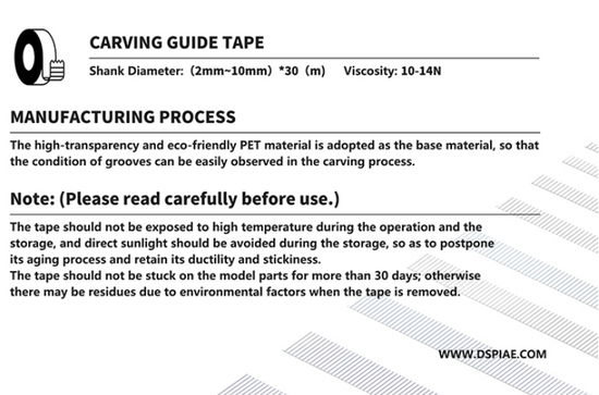 DSPIAE CG Series Carving Guide Tape "Scale Edition" (Multiple Options)