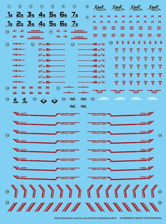 G-REWORK -[RG] AKATSUKI Shiranui Unit (Water Decal)
