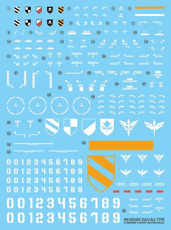 G-REWORK - [HG] AMS-129 Geara Zulu [All Type] (Water Decal)